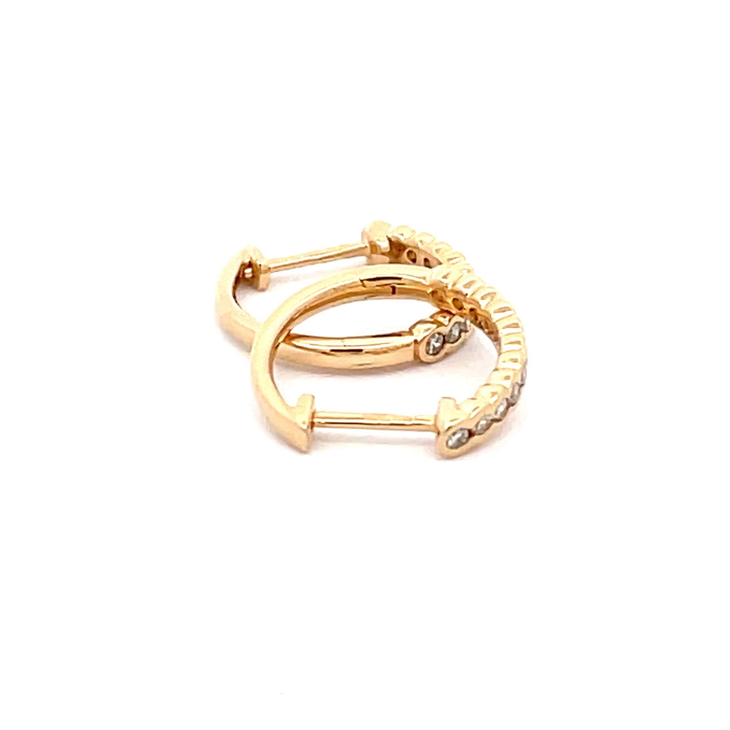 Round Brilliant Cut Diamond Hoop Style Earrings Gardiner Brothers