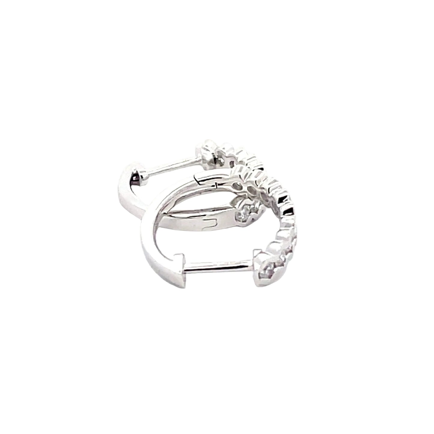 Round Brilliant Cut Diamond Set Hoop Earrings Gardiner Brothers
