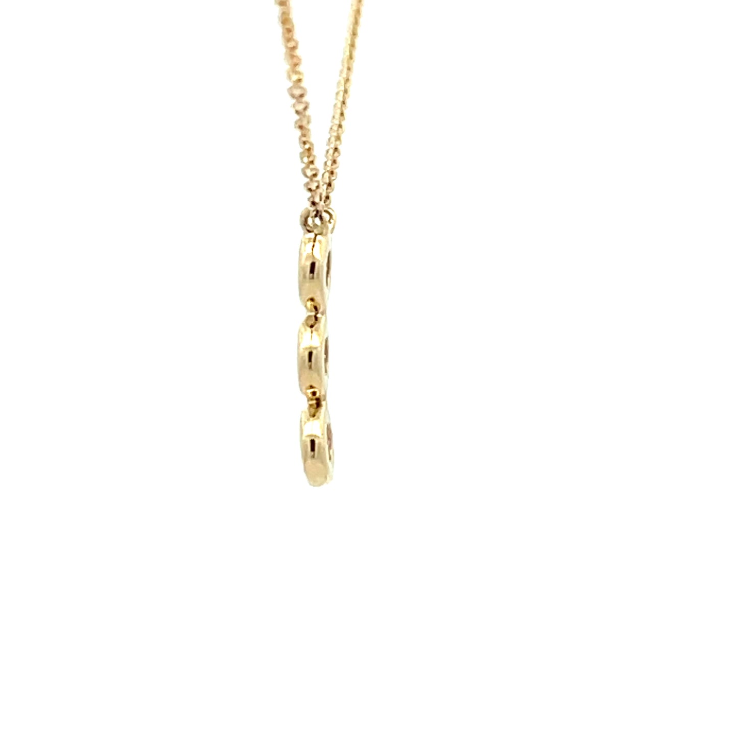 Yellow Gold Diamond 3 Stone Drop Style Pendant Gardiner Brothers