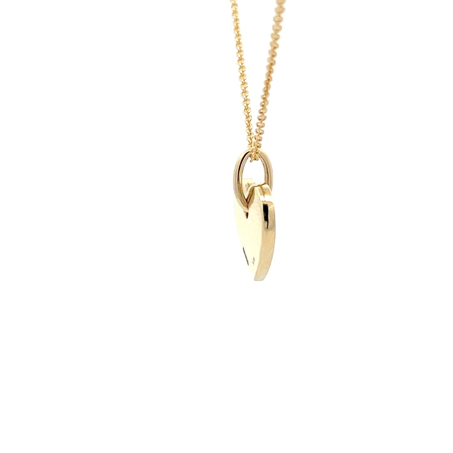 Yellow Gold Diamond Set Heart Disc Pendant Gardiner Brothers