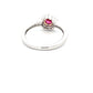 Ruby and Round Brilliant Cut Diamond, Vintage Cluster Style Ring  Gardiner Brothers   