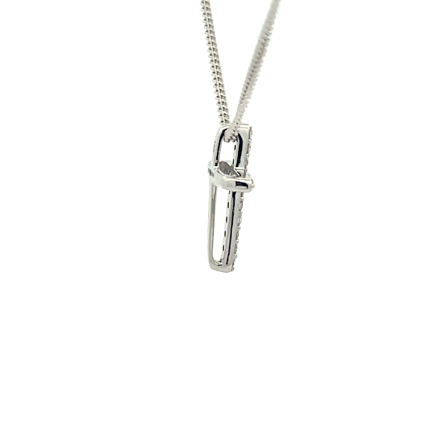 White Gold Diamond Set Cross Pendant Gardiner Brothers