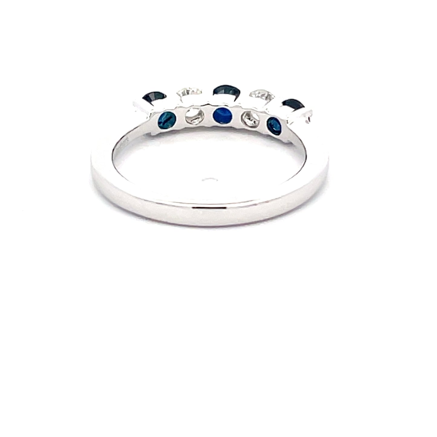 Sapphire and Round Brilliant cut diamond 5 stone ring  Gardiner Brothers   