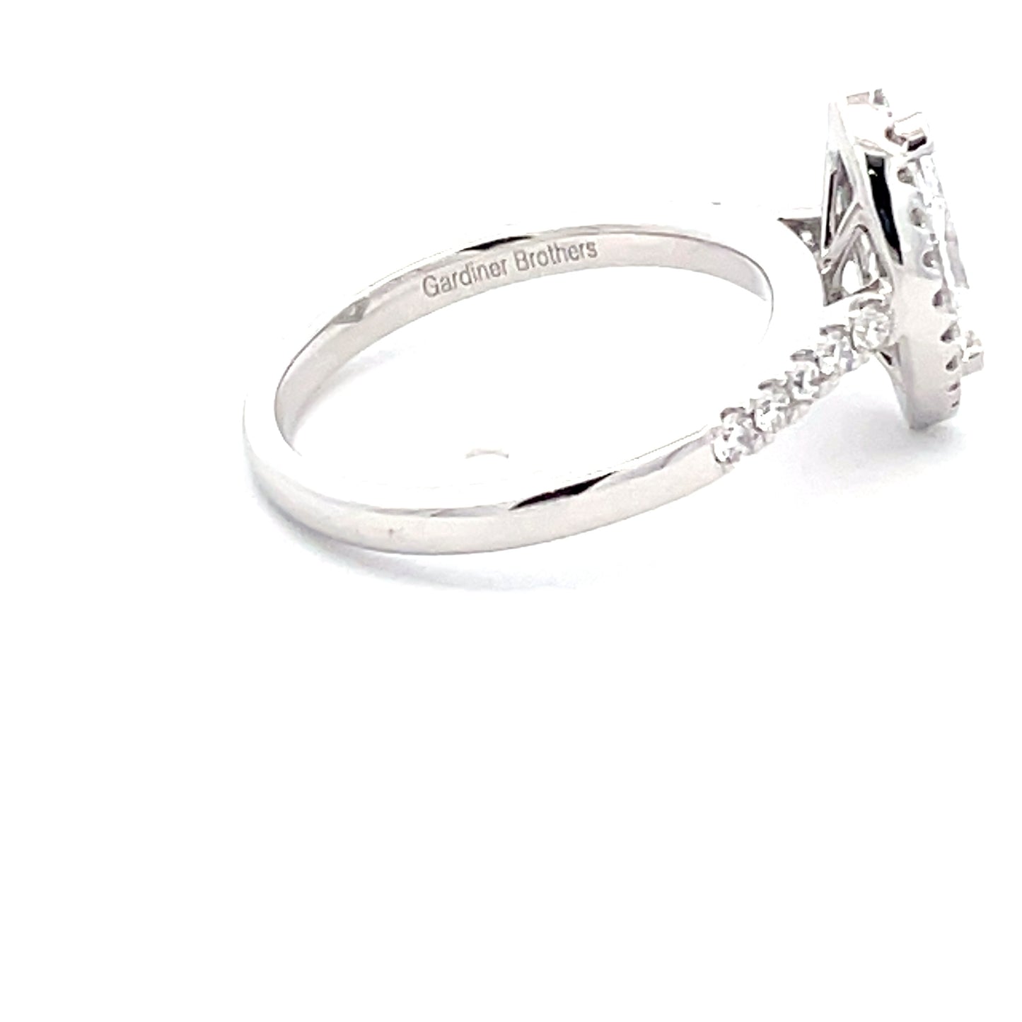 Marquise Shaped Diamond Halo Cluster Style Ring - 1.02cts Gardiner Brothers