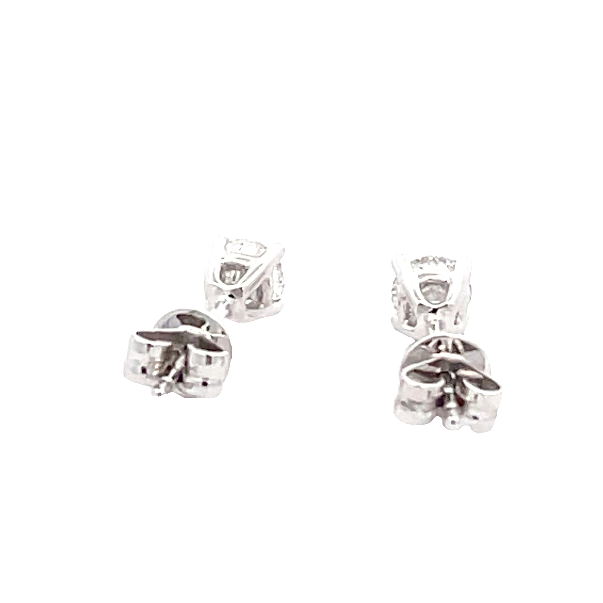 Lab Grown Round Brilliant Cut Diamond Solitaire Earrings - 0.50cts  Gardiner Brothers   