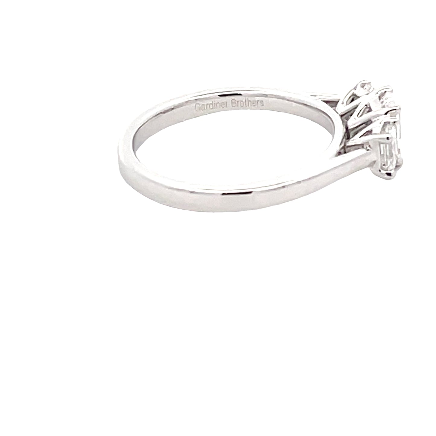 Emerald Cut Diamond 3 Stone Ring - 0.81cts Gardiner Brothers