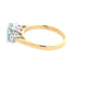 Aquamarine and round brilliant cut diamond 3 stone ring  Gardiner Brothers   