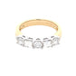 Round brilliant and Emerald cut diamond 5 stone eternity style ring - 1.20cts  Gardiner Brothers   