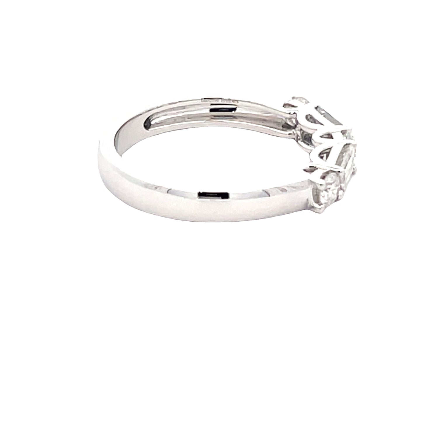 Round Brilliant and Emerald Cut Diamond 5 Stone Ring - 1.00cts Gardiner Brothers