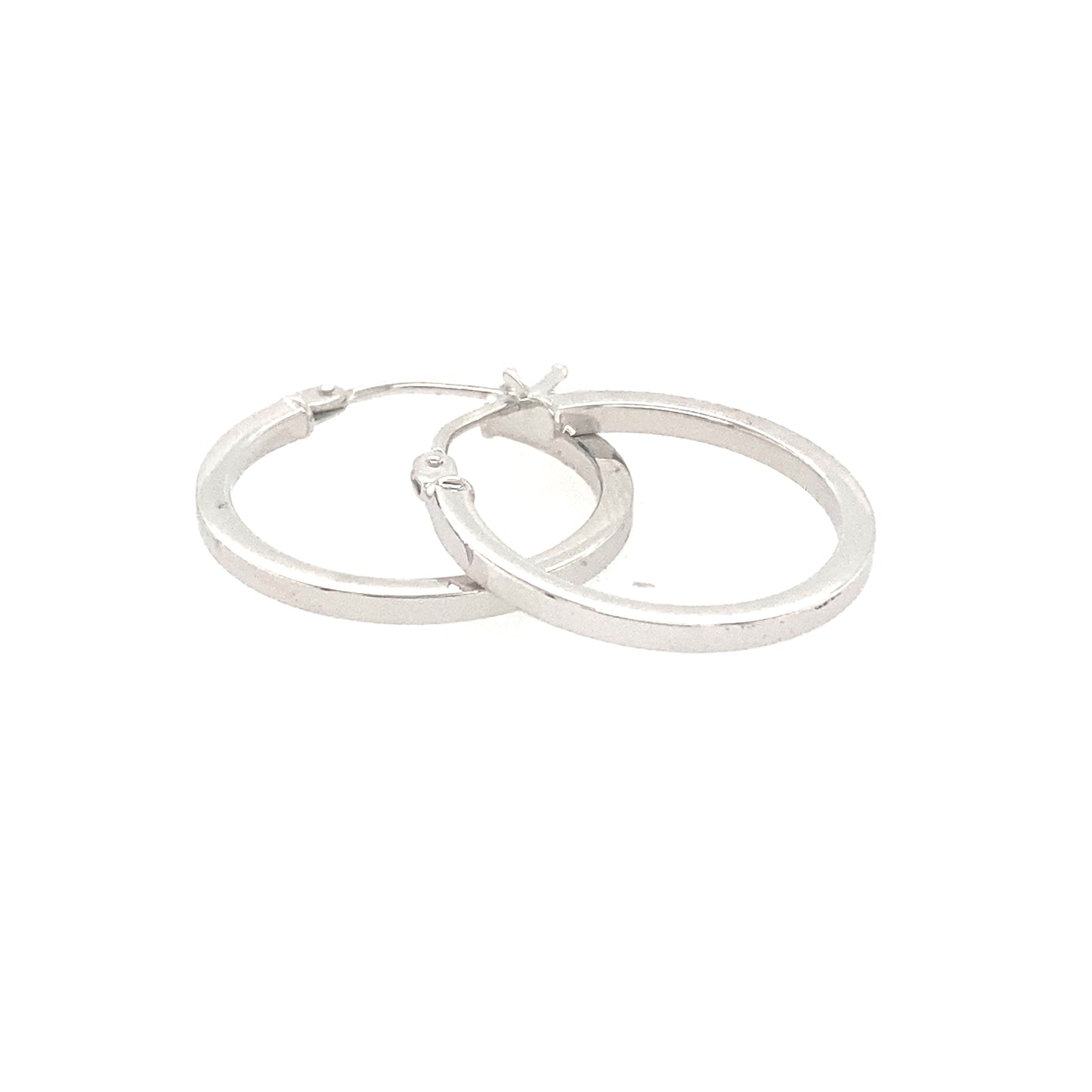 White Gold Hoop Earrings Gardiner Brothers
