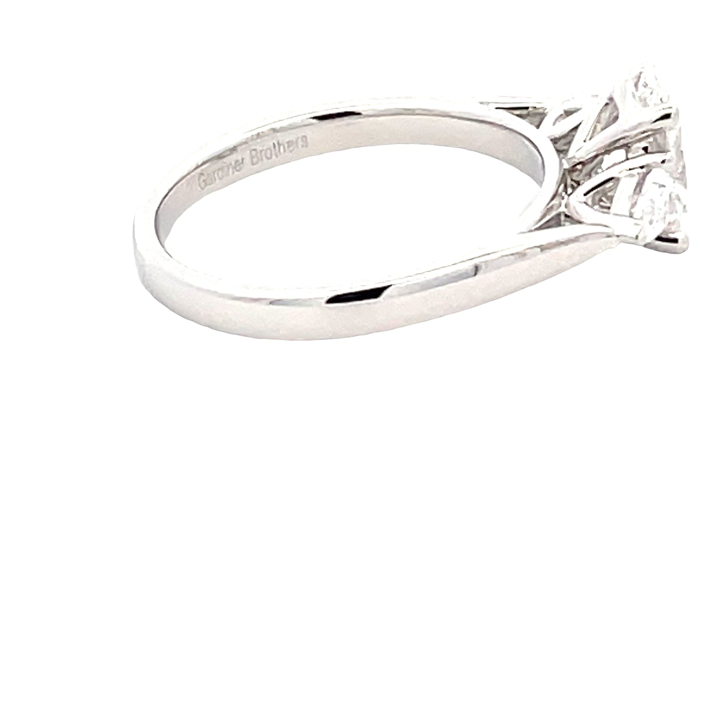 Lab Grown Oval and Pear Shaped Diamond 3 Stone Ring - 1.37cts Gardiner Brothers