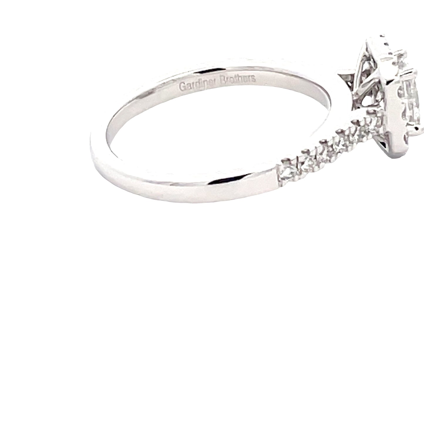 Radiant Cut Diamond Halo Cluster Style Ring - 0.94cts Gardiner Brothers