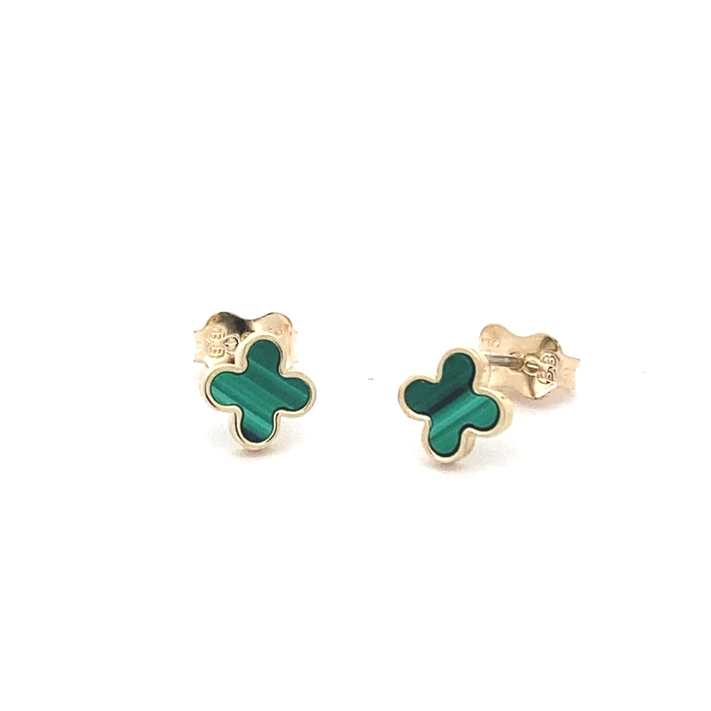 Yellow Gold Malachite Earrings Gardiner Brothers