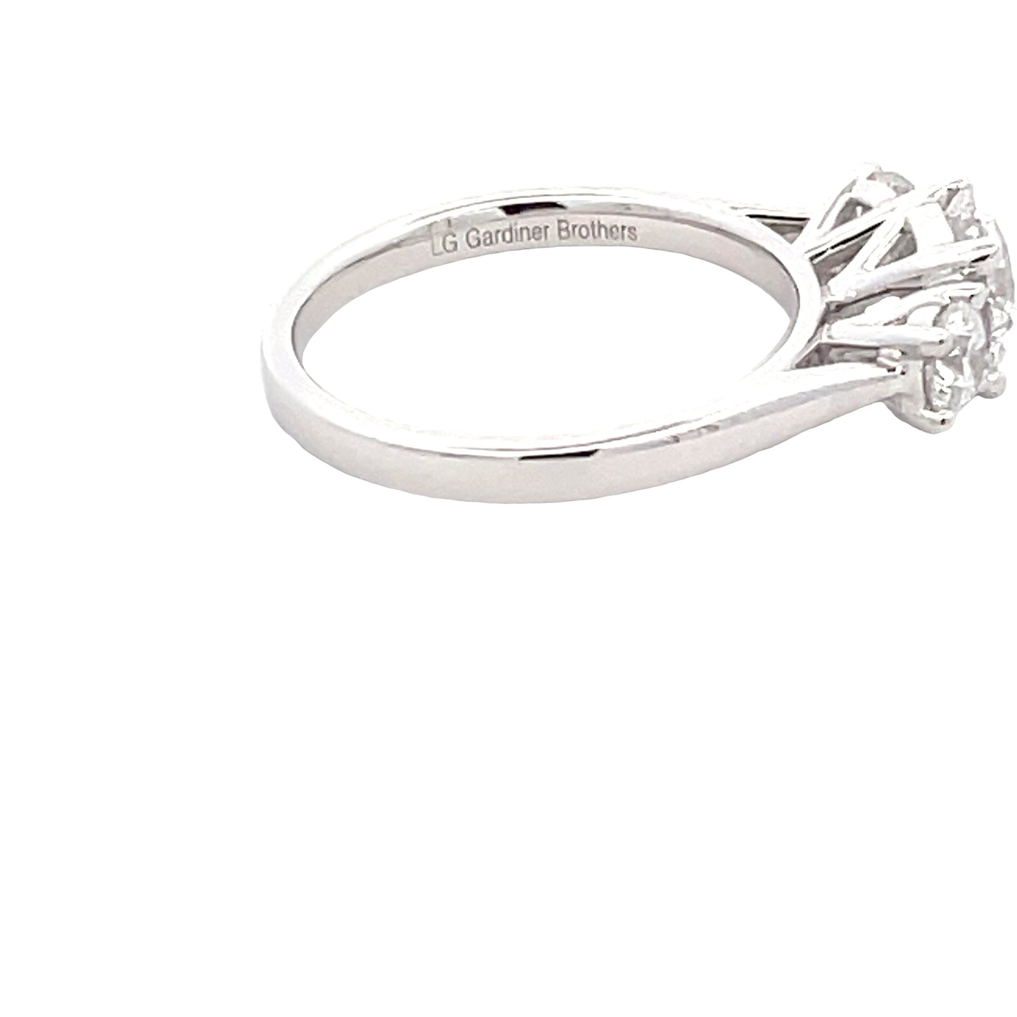 Lab Grown round brilliant cut diamond 3 stone ring - 1.56cts Gardiner Brothers