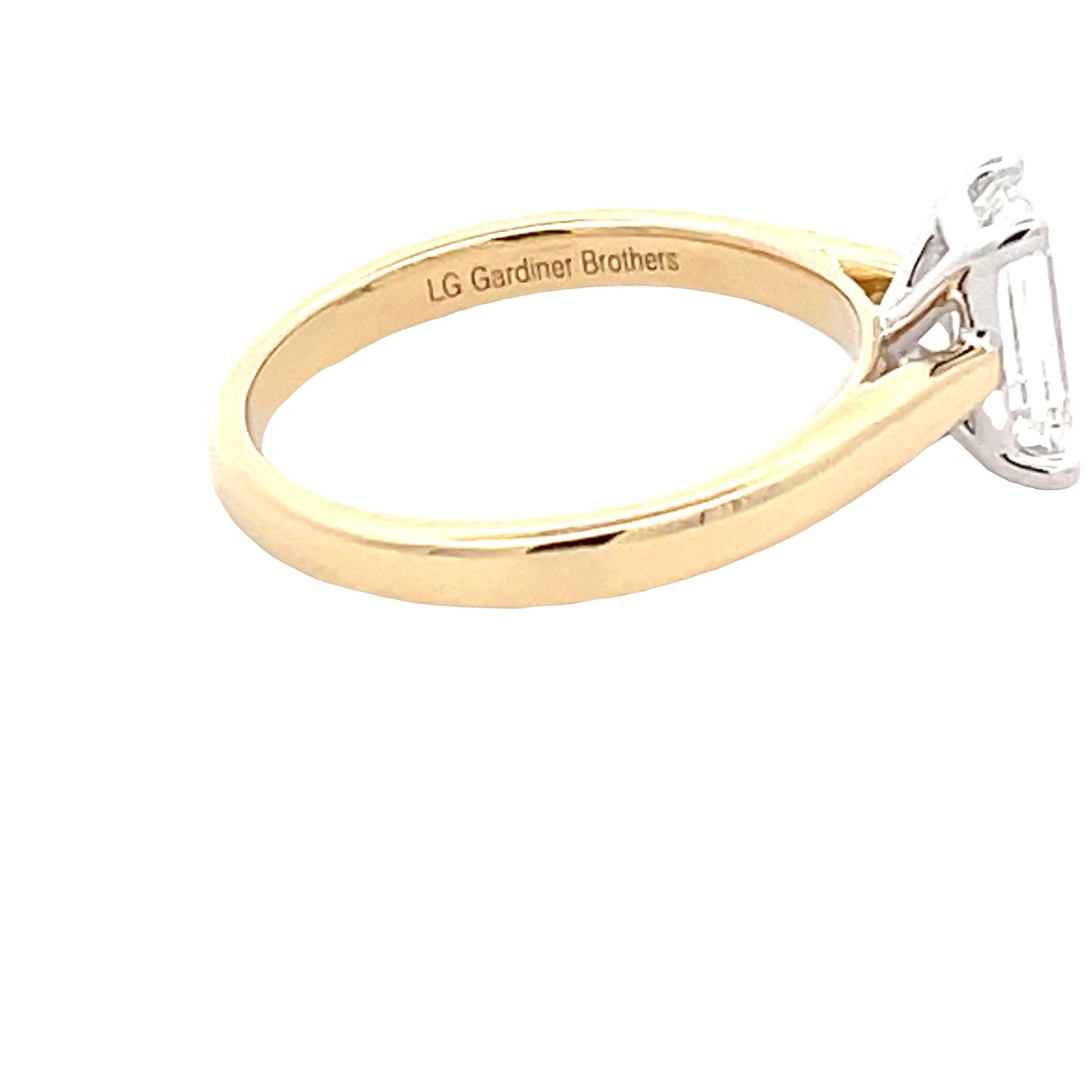 Lab Grown Emerald Cut Diamond Solitaire Ring - 1.00cts Gardiner Brothers