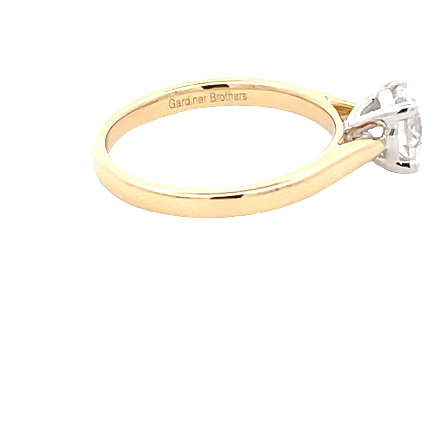 Round brilliant cut diamond solitaire ring - 0.90cts Gardiner Brothers