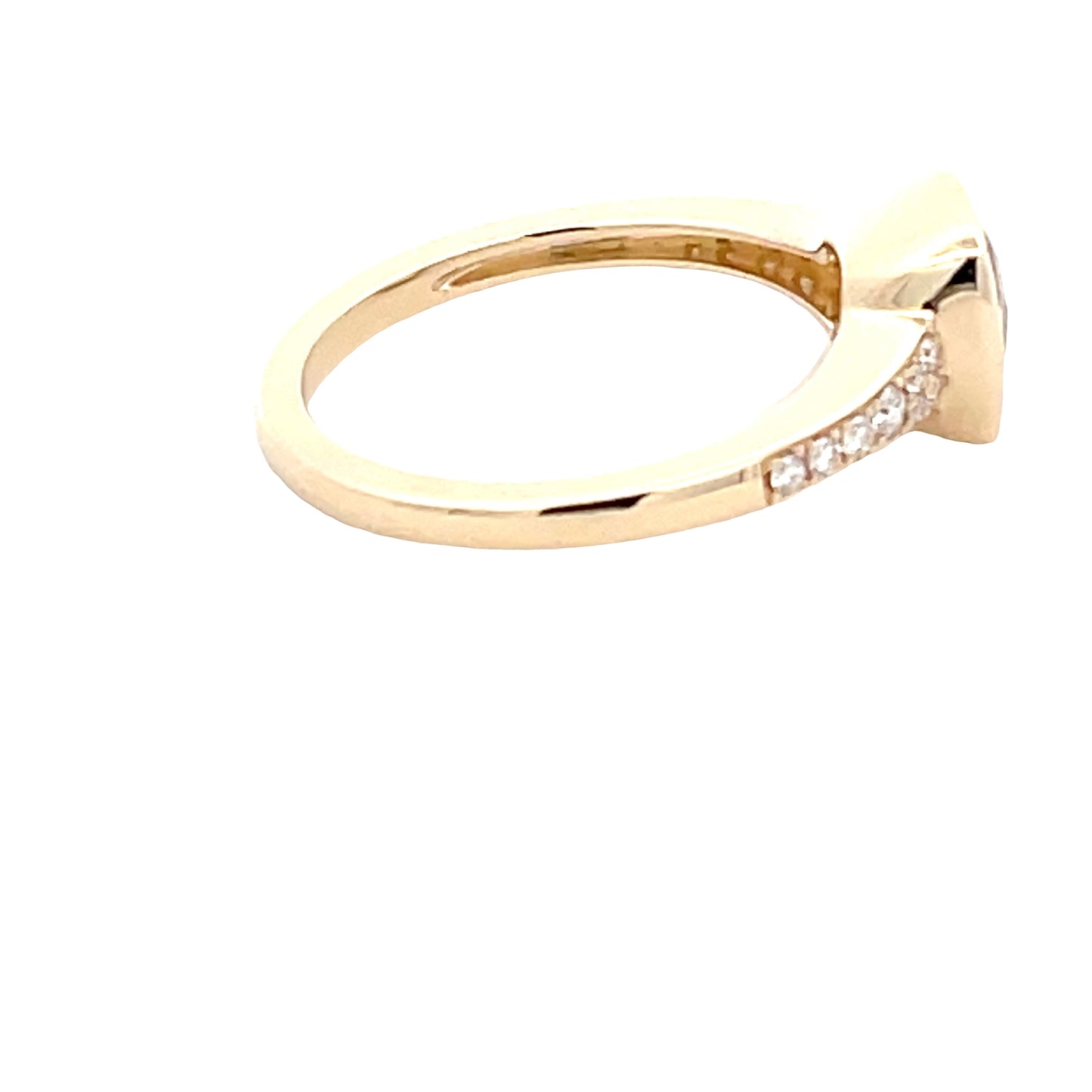 Green Amethyst and round brilliant cut diamond dress ring Gardiner Brothers