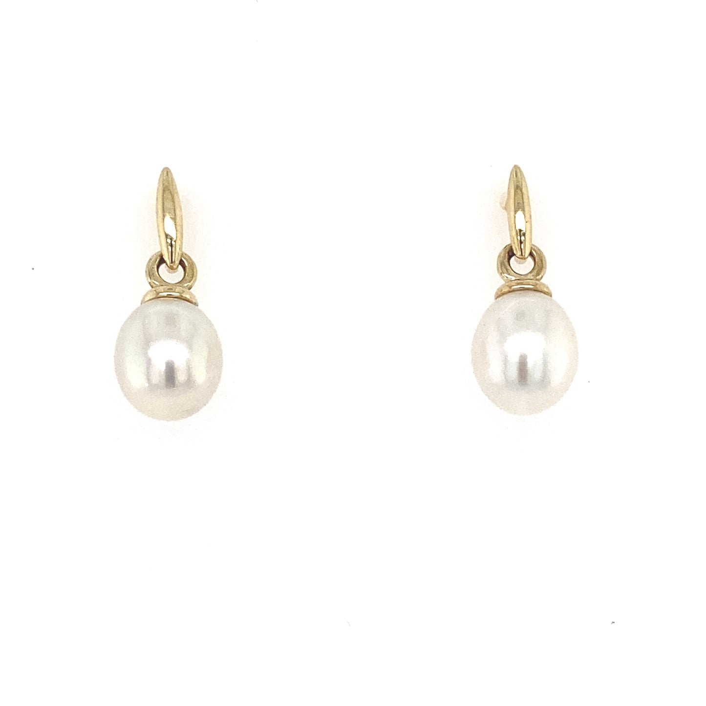 Yellow Gold Pearl Drop Earrings Gardiner Brothers