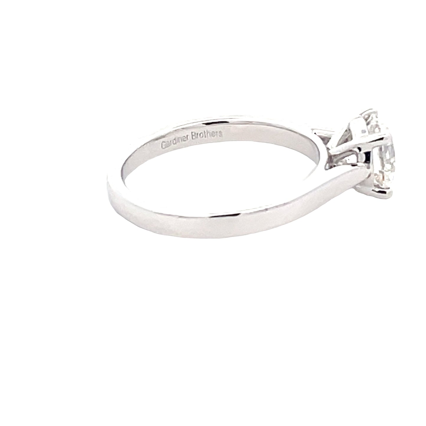Platinum Round Brilliant Cut Diamond Solitaire Ring - 1.25cts Gardiner Brothers