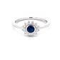 Round Sapphire and round brilliant cut diamond cluster style ring  Gardiner Brothers   