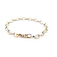 Yellow and white gold solid oval link bracelet  Gardiner Brothers   