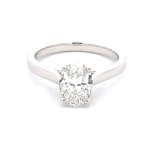 Oval Shaped Diamond Solitaire Ring - 1.50cts