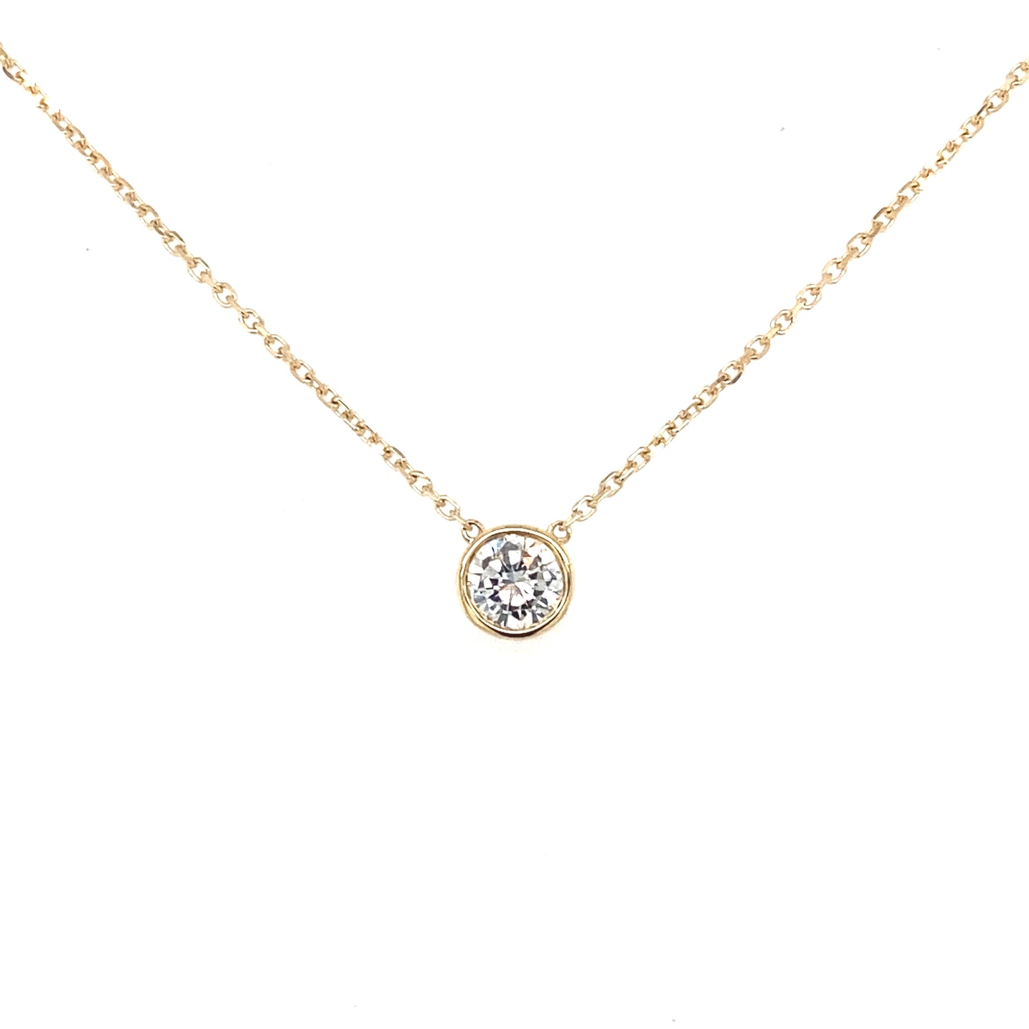 Round Brilliant Cut Diamond Rub Over Style Pendant - 0.40cts Gardiner Brothers