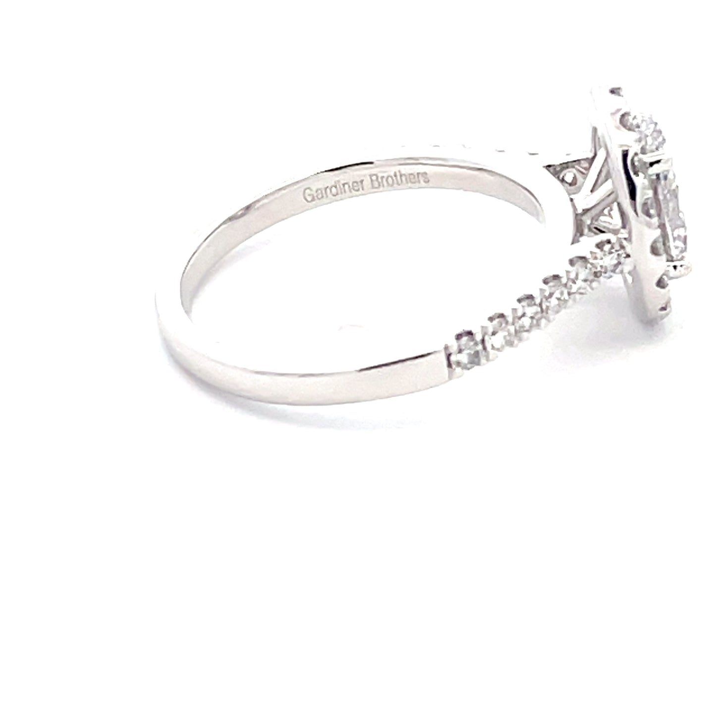 Oval Shaped Diamond Halo Cluster Style Ring - 1.52cts Gardiner Brothers