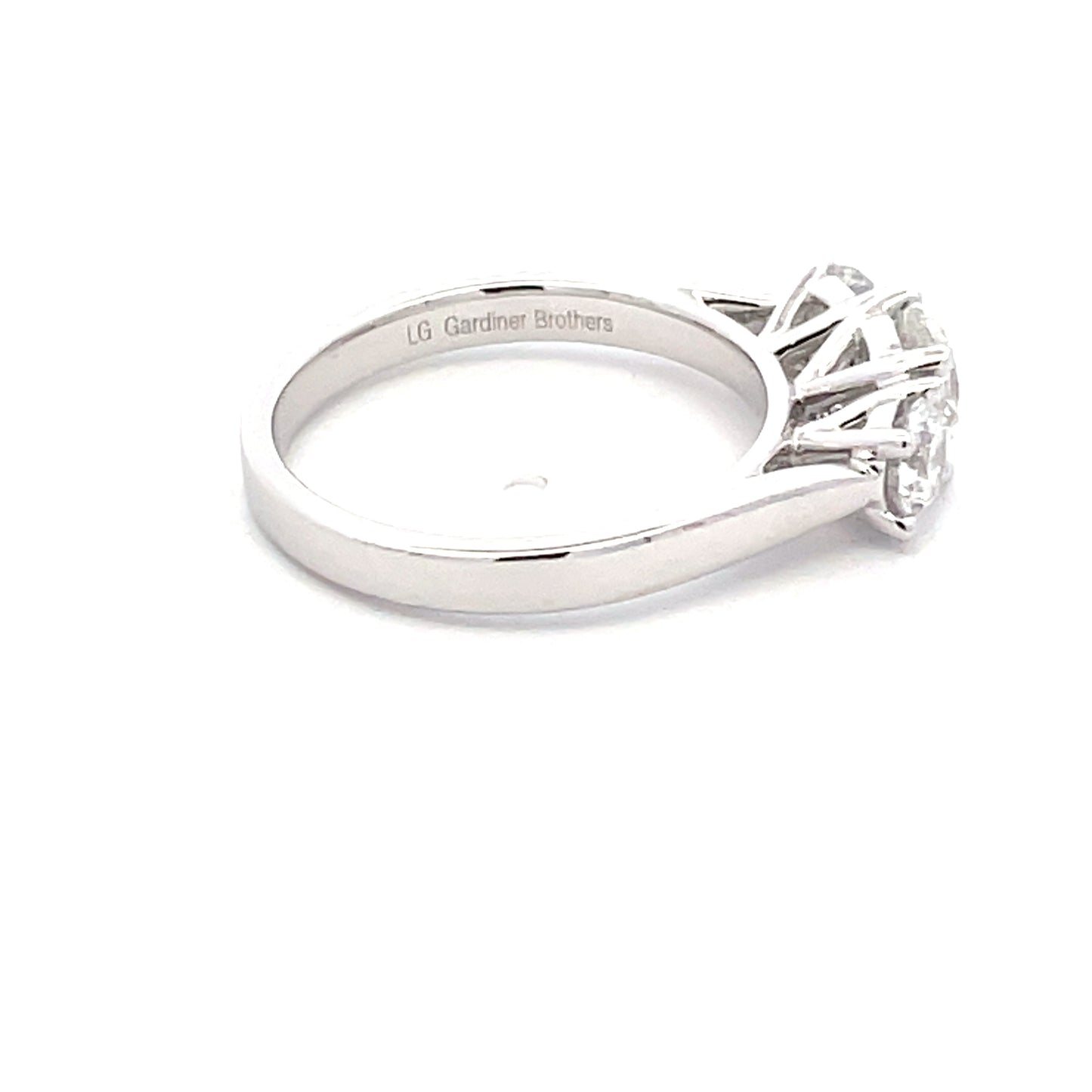 Lab Gown Round Brilliant Cut Diamond 3 Stone ring - 1.33cts Gardiner Brothers