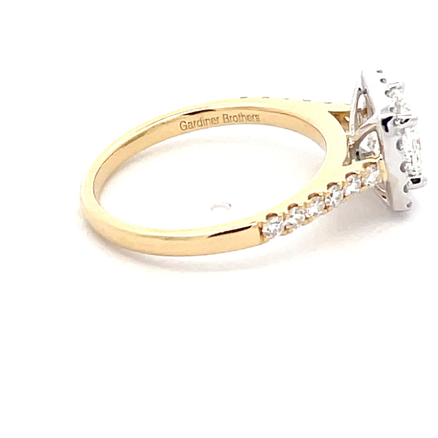 Cushion Shaped Diamond Halo Cluster Style Ring - 1.51cts Gardiner Brothers