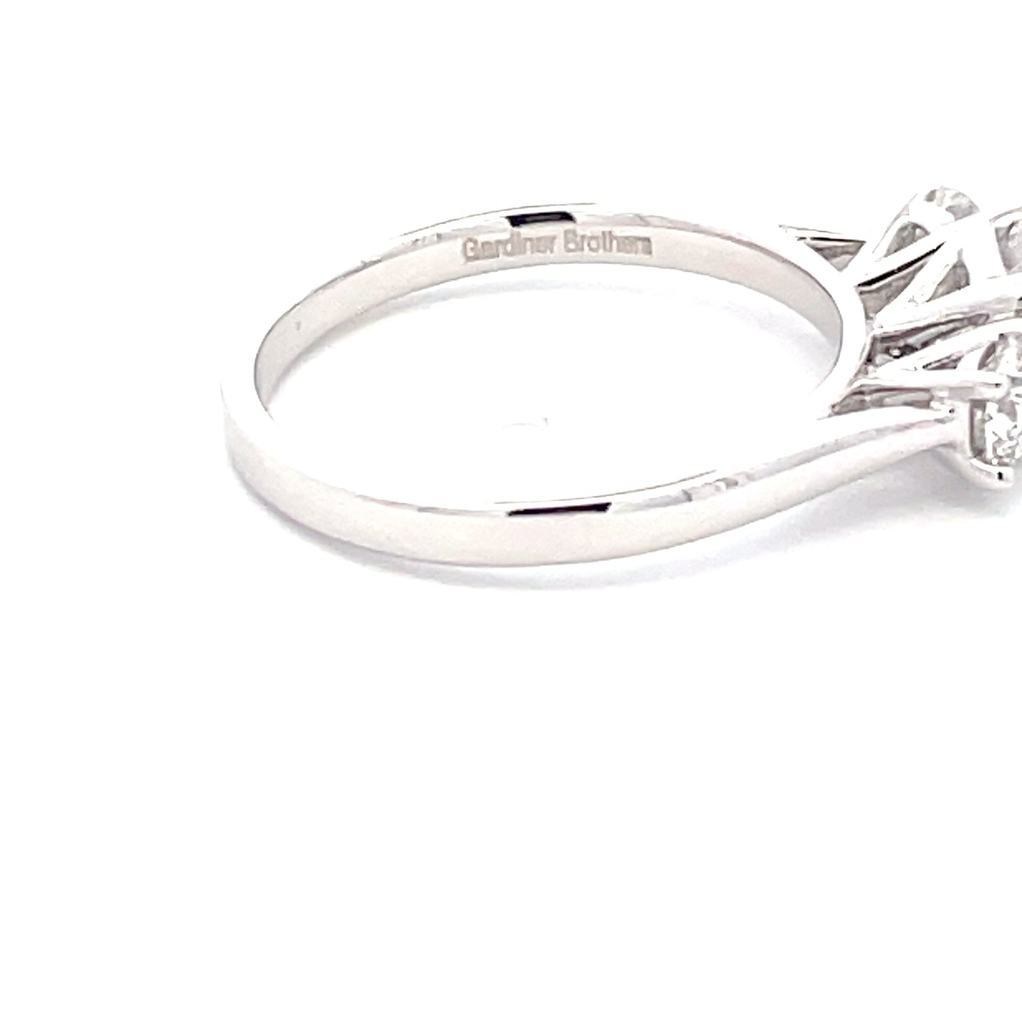 Round Brilliant Cut Diamond 3 Stone Ring - 1.61cts Gardiner Brothers