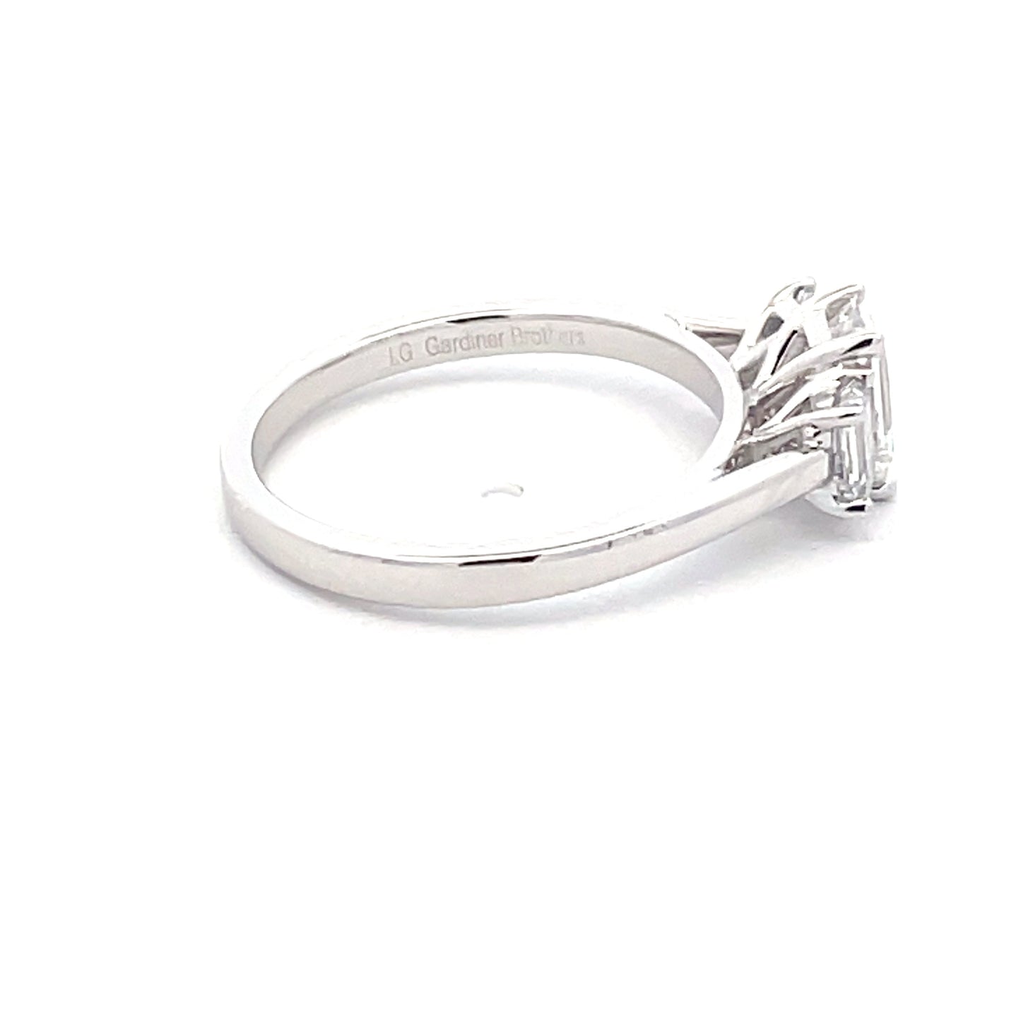 Lab Grown Emerald Cut Diamond 3 Stone Ring - 1.21cts Gardiner Brothers