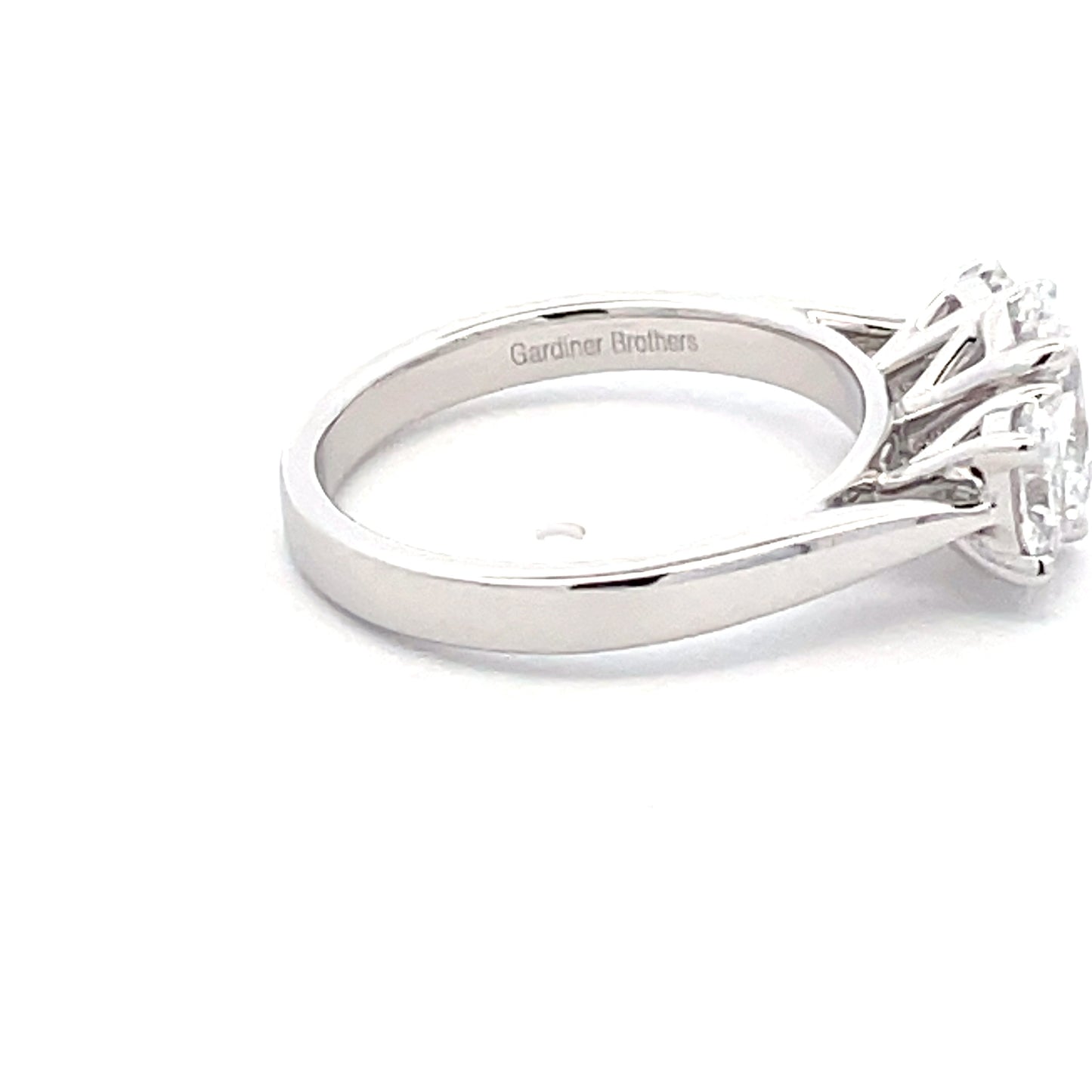 Oval Shaped Diamond 3 Stone Ring - 1.82cts Gardiner Brothers