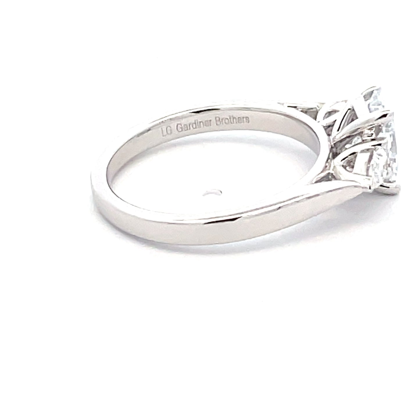 Lab Grown Radiant and Pear Shaped Daimond 3 Stone Ring - 1.30cts Gardiner Brothers