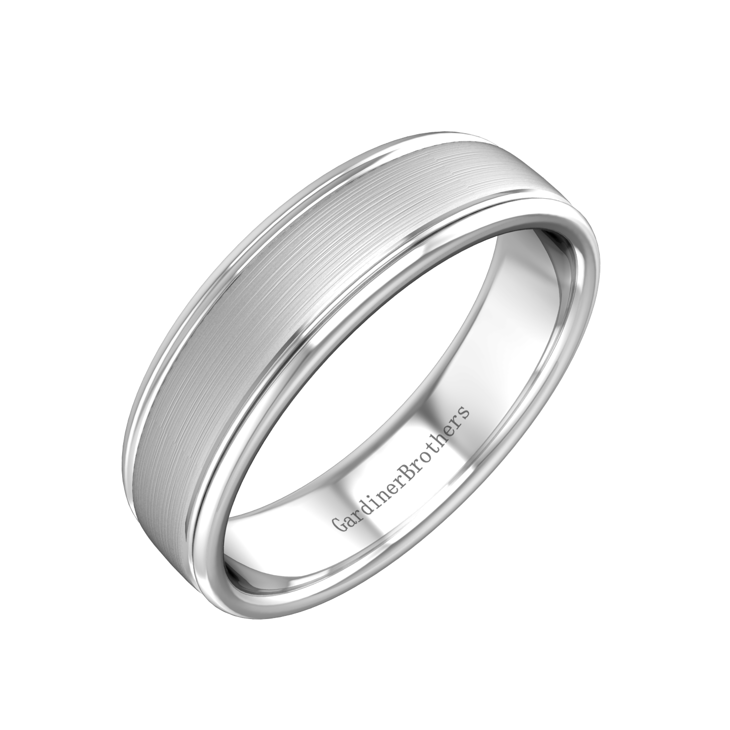 Satin finish platinum wedding 2025 band
