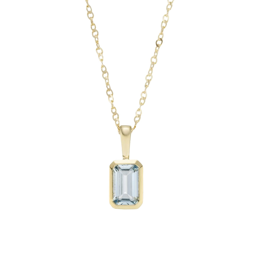 Octagonal Shaped Aquamarine Pendant