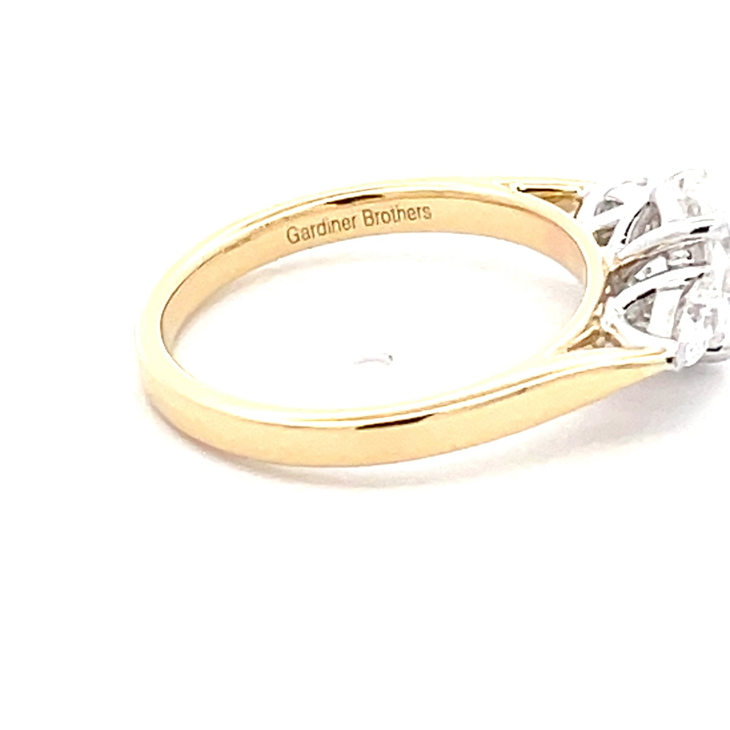 Oval and pear shaped diamond 3 stone ring - 1.30cts Gardiner Brothers