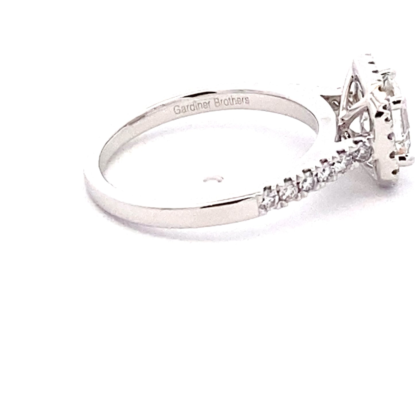 Asscher Cut Diamond Halo Cluster Style Ring - 1.39cts Gardiner Brothers