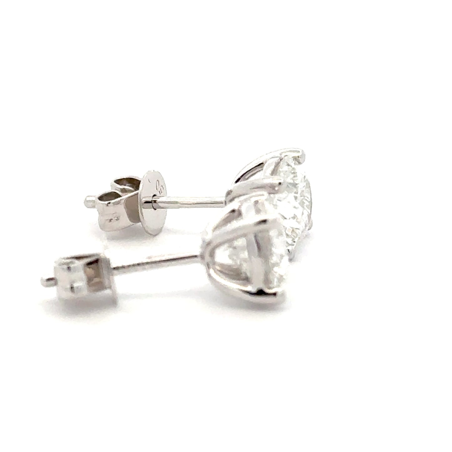 Round brilliant cut diamond solitaire earrings - 2.00cts Gardiner Brothers