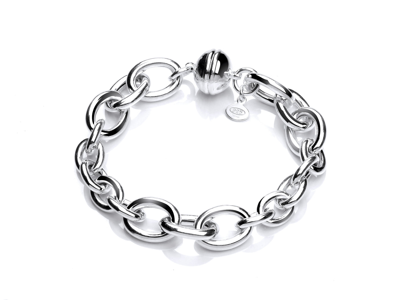 Silver Oval Link Bracelet Gardiner Brothers