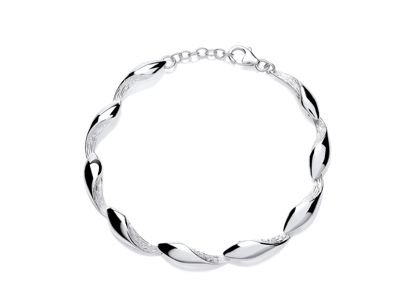 Silver Twisted Fancy Link Bracelet Gardiner Brothers