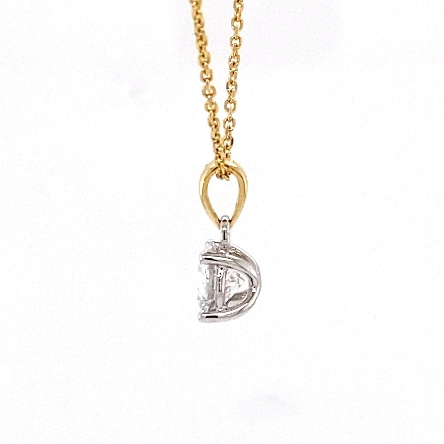 Round brilliant Cut Diamond Solitaire Pendant - 0.80cts Gardiner Brothers