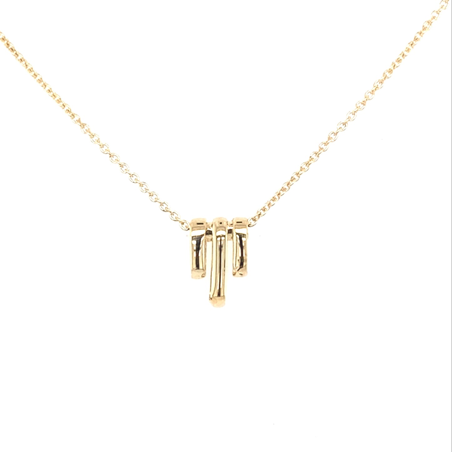 Yellow Gold 3-Bar Pendant Gardiner Brothers