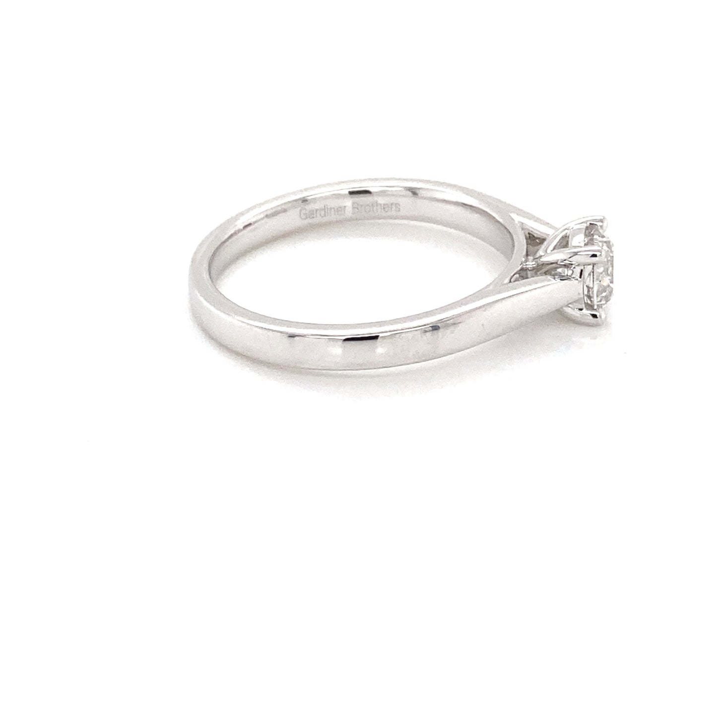 Round Brilliant cut diamond solitaire ring - 0.50cts Gardiner Brothers