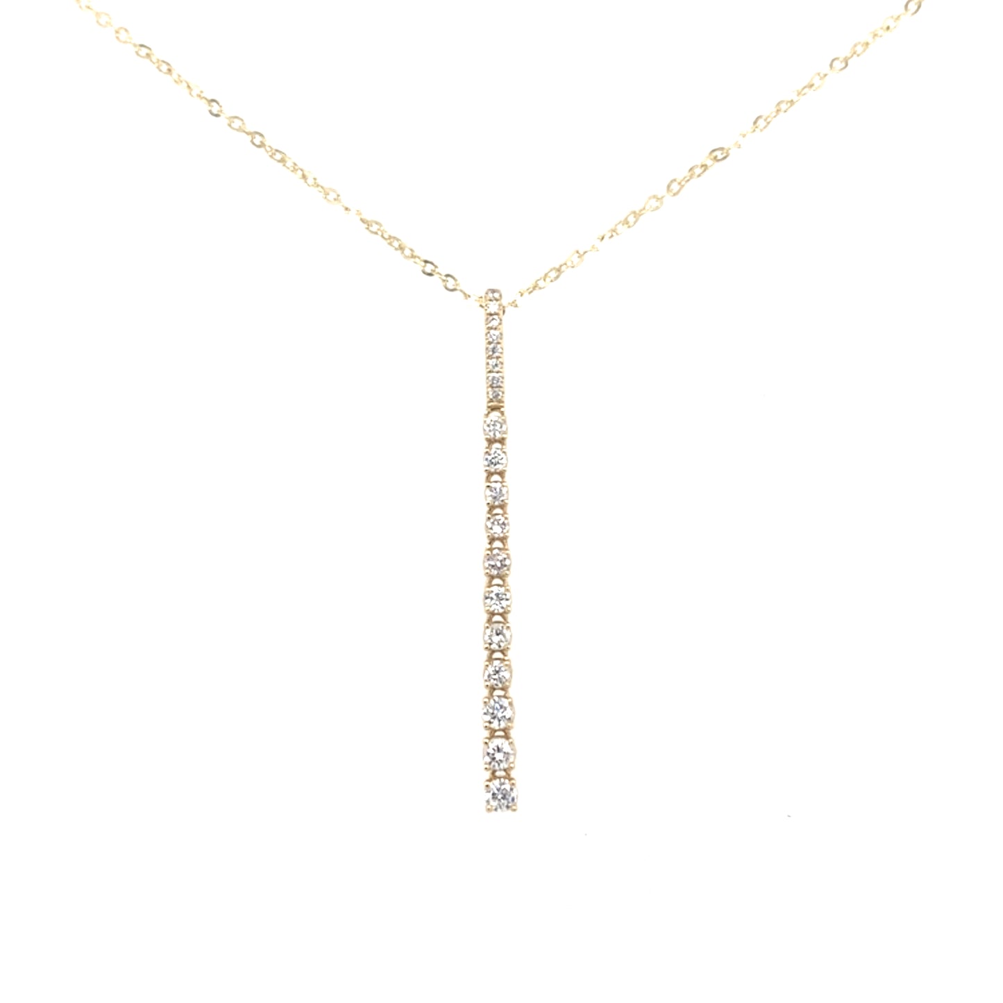 Yellow Gold Diamond Drop Pendant Gardiner Brothers