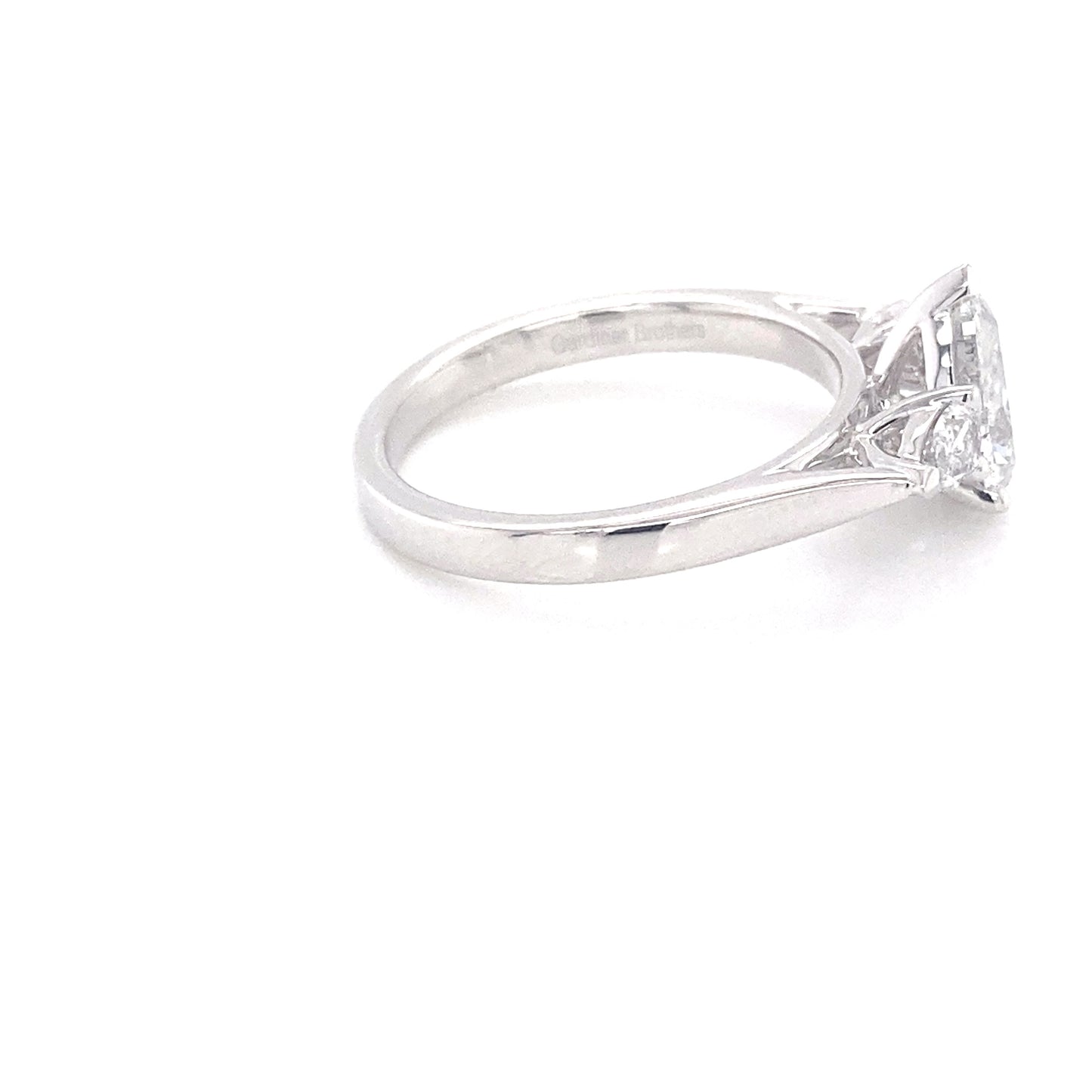 Pear Shaped Diamond 3 Stone Ring - 1.51cts Gardiner Brothers