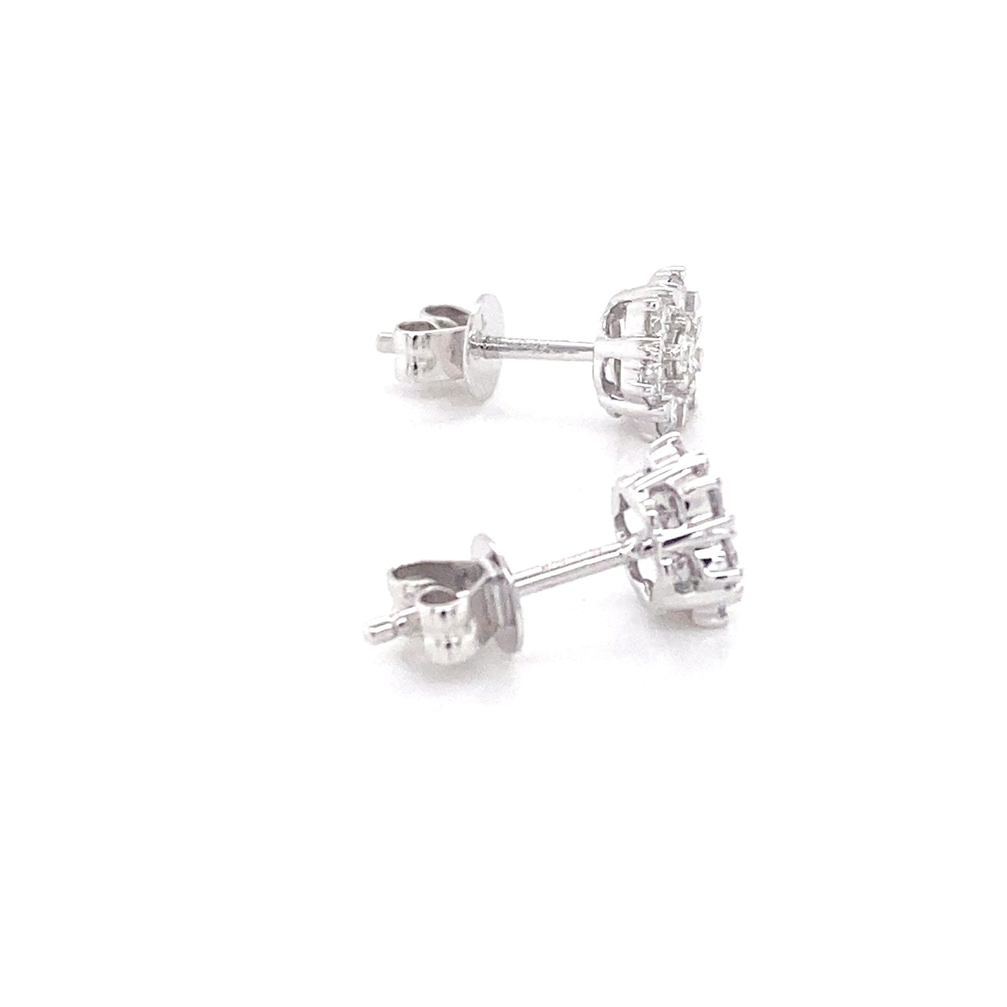 Round Brilliant cut diamond 7 stone cluster style earring Gardiner Brothers