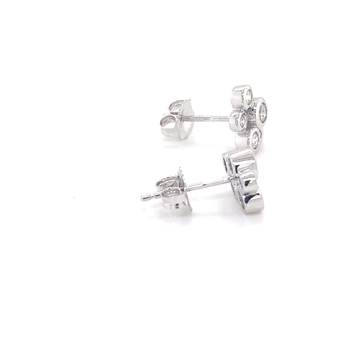 Round Brilliant Cut Diamond Bubble Style Earrings Gardiner Brothers