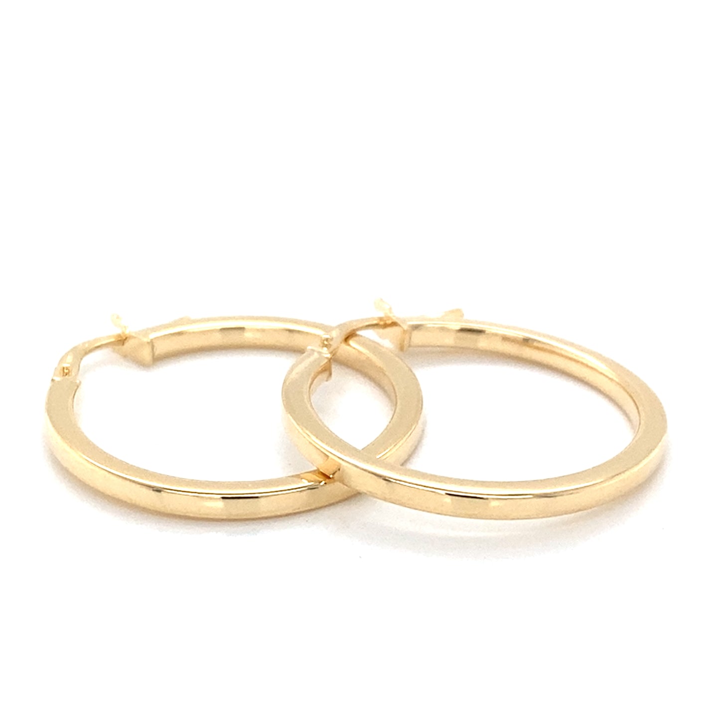 Yellow Gold Square Hoop Earrings Gardiner Brothers