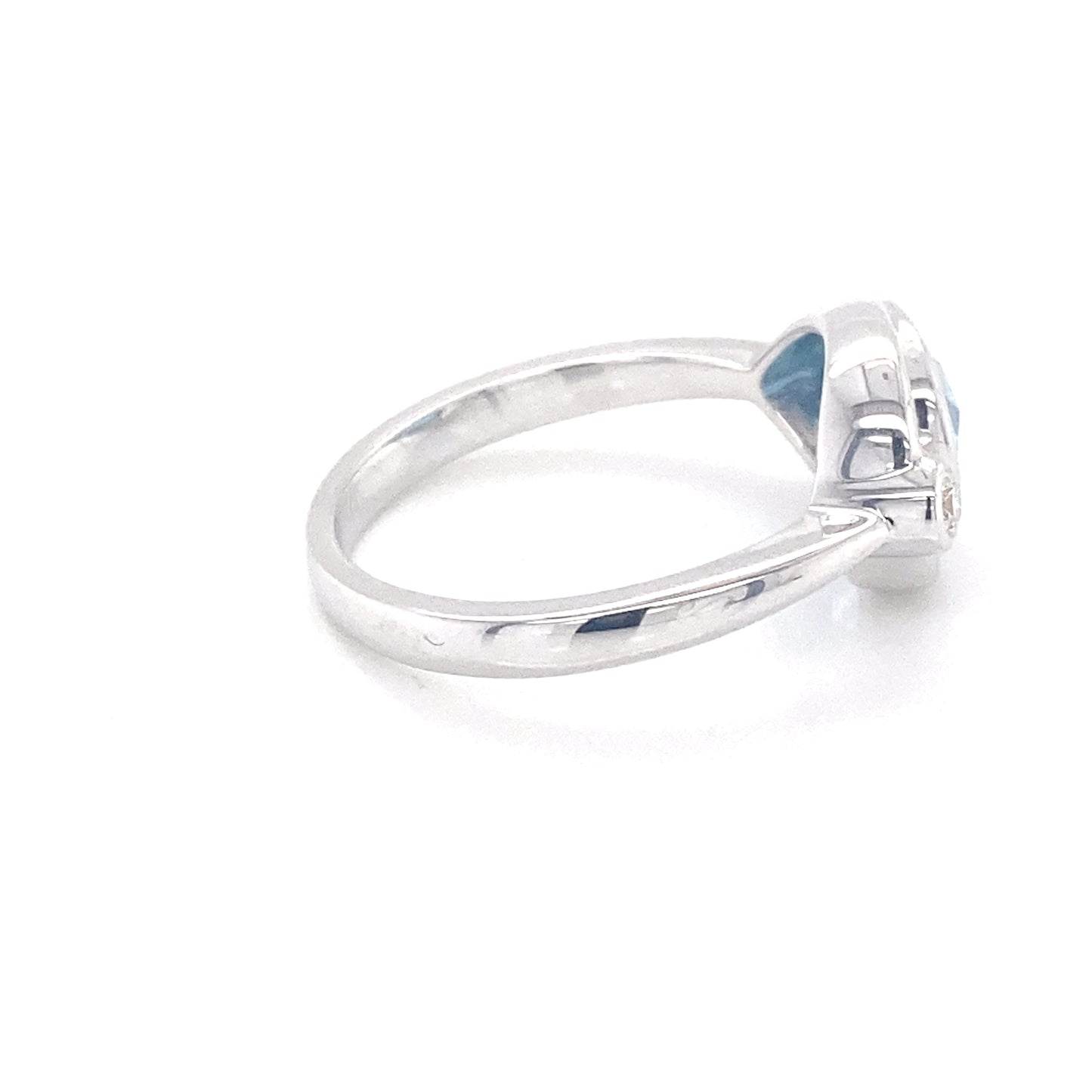 Pear shaped Topaz and round brilliant cut diamond ring Gardiner Brothers